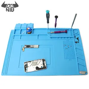 Магнитный Теплоизоляционный силиконовый коврик DANIU, 45x30 см, коврик для стола, платформа для технического обслуживания с магнитной секцией