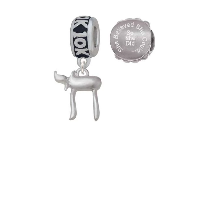 Silvertone Chai 10 K Run она верила что может очаровать бусы (набор из 2)| |