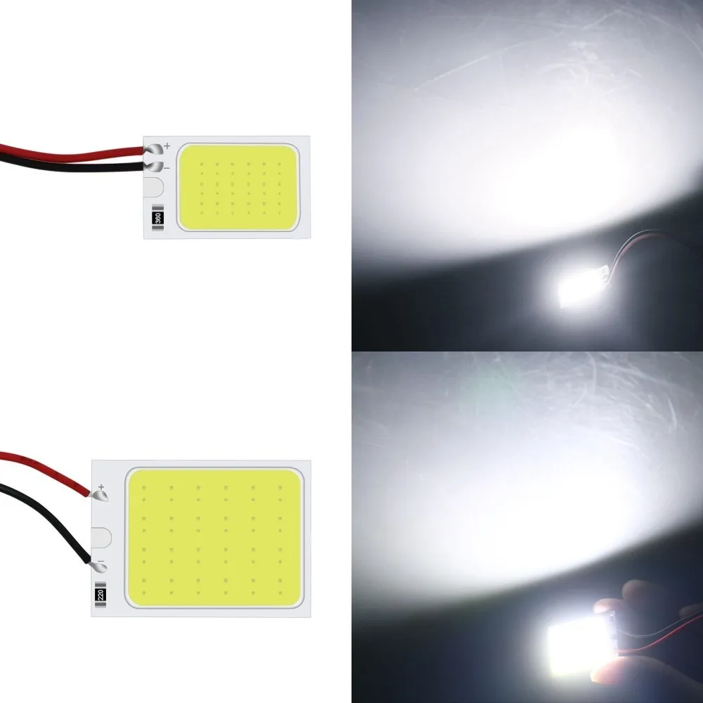 2 шт. T10 Cob 18 24 36 48 SMD Автомобильные светодиодные панели для автомобиля лампы чтения