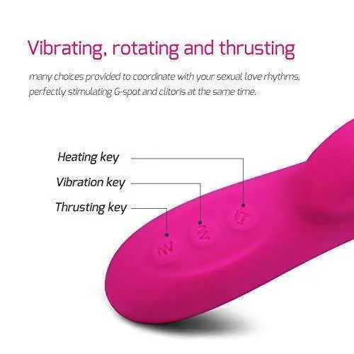 Vibefun Heated Av Vibrators Sex Toys For Woman USB Rechargeable Dildo Vibrator Stretchable G-spot Massager Wand Machine | Красота и
