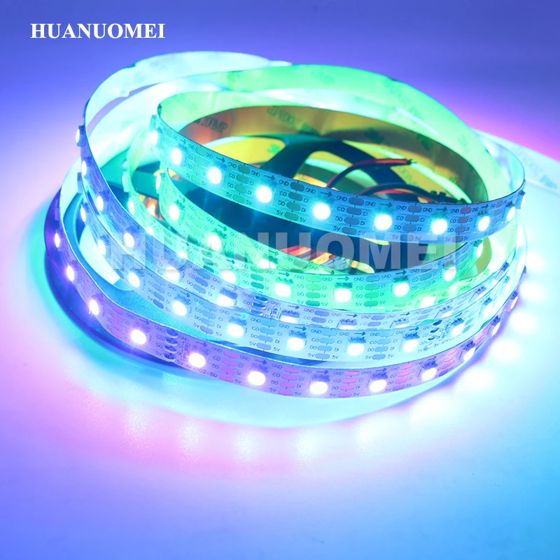 1M 60 светодиодный s/m SK9822 умная светодиодная ленсветильник RGB пикс./м 5050 SMD