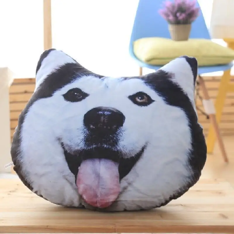 Новые Горячие 3D 38 см * 35 Samoyed плюшевая собака хаски игрушечные лошадки куклы