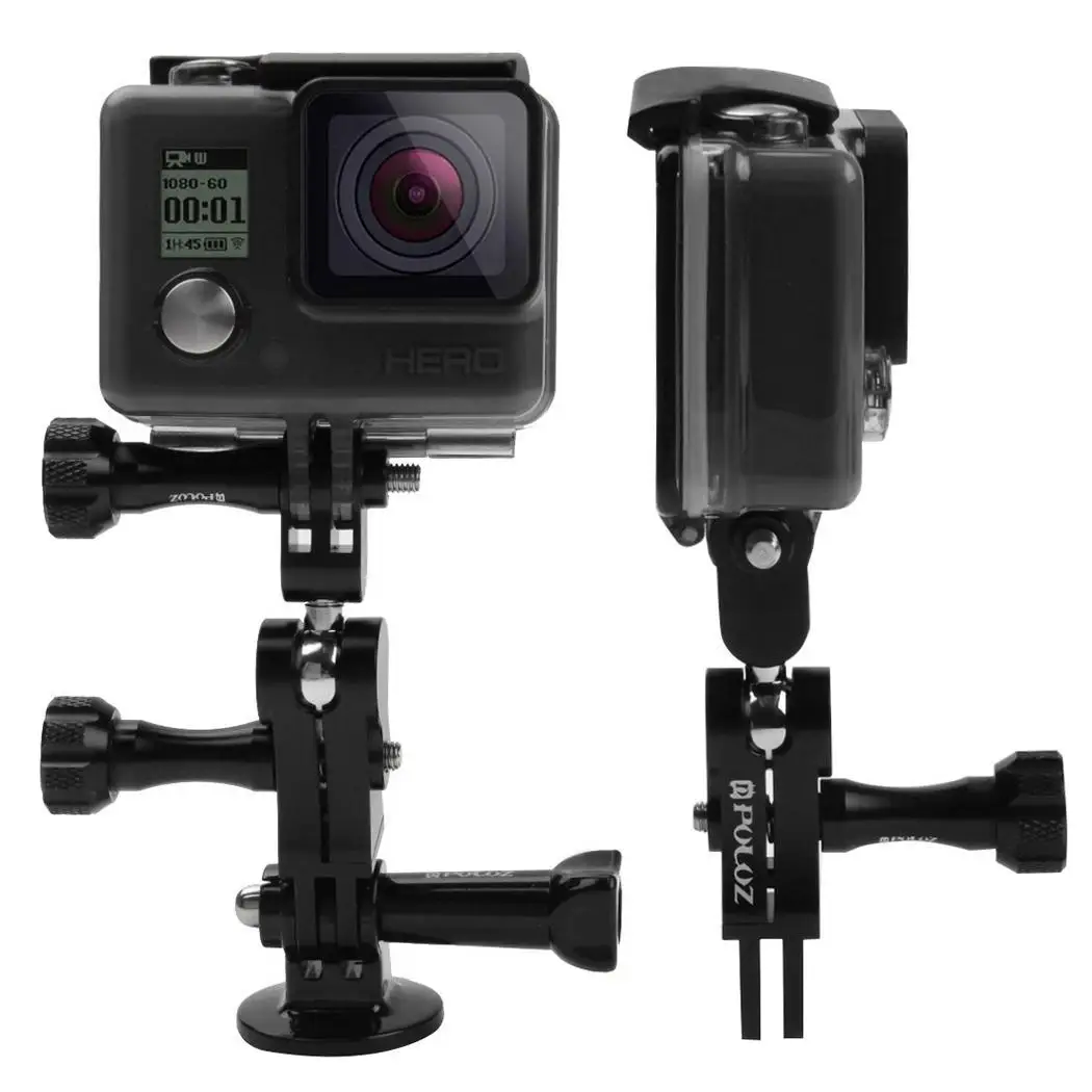 Алюминиевый сплав 360 градусов Поворотный кран адаптер для GoPro черный |