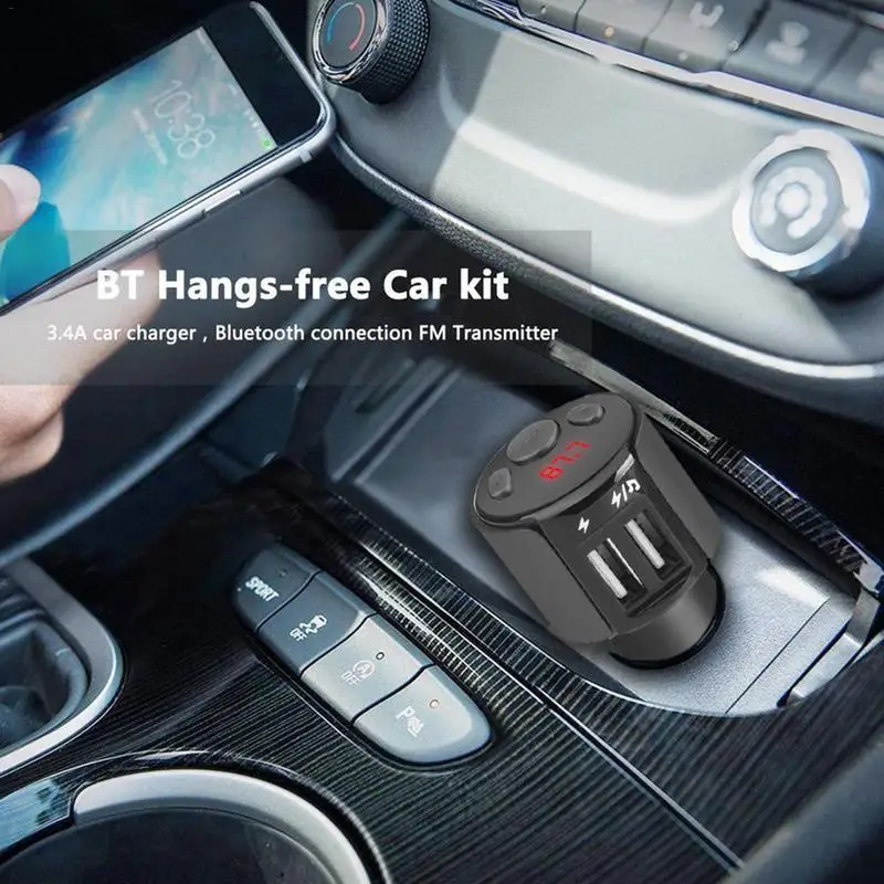 Bluetooth автомобильный комплект FM трансмиттер беспроводной радиоадаптер зарядное