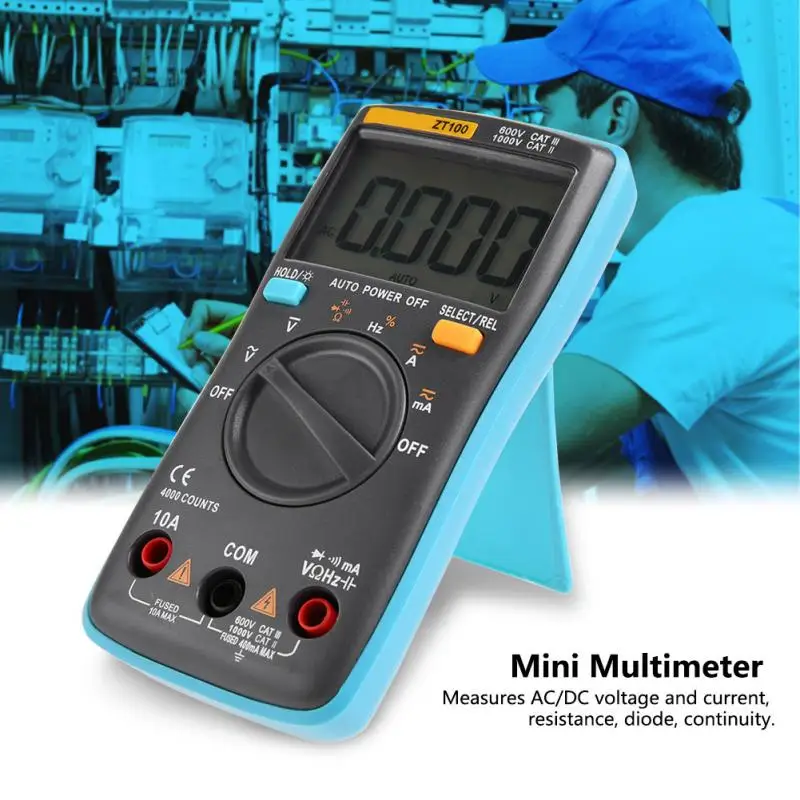 Цифровой мультиметр ZT100/ZT101/ZT102 автоматический ЖК дисплей тестирование емкости