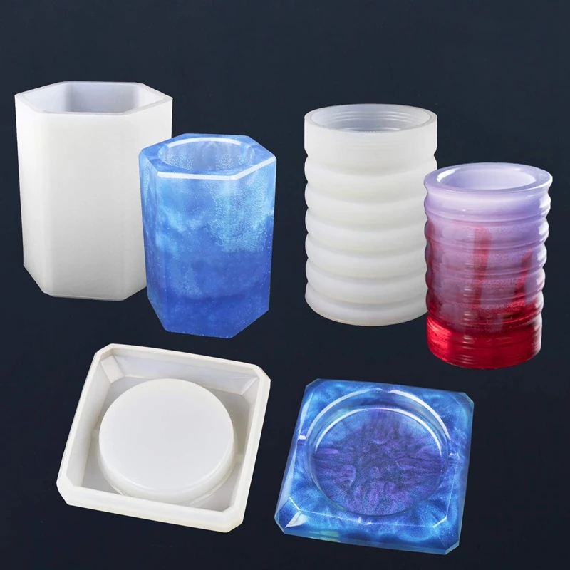 Large Molds Silicone Mold Include Round Square Cylinder For Concrete Diy Flower Pot/Ashtray/Pen Candle Soap Holder | Украшения и