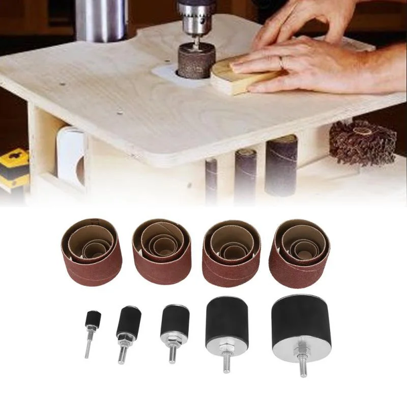 25PCS Kit Sanding Grinding Drum Set w/ Sleeves Replacement Abrasive Accessories | Инструменты