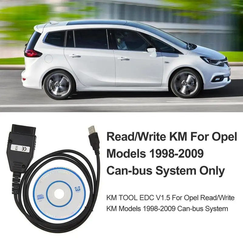 KM TOOL EDC V1.5 для Opel чтение/запись моделей 1998-2009 система Can-bus коррекция одометра с высоким качеством.