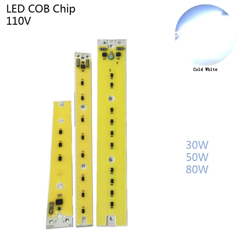 Холодный Белый Свет автомобиля COB Smart IC для прожектора AC 110 V 30 80 W светодиодный чип