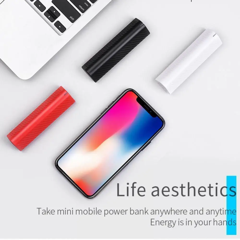 HOCO портативное зарядное устройство 2500 мАч мини USB Внешнее для iphone X 7 8 Xiaomi
