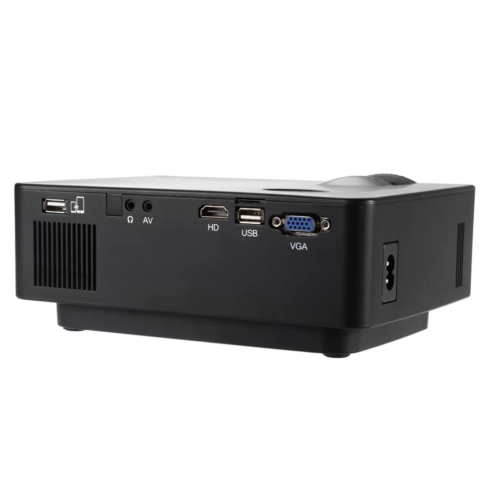 E08 ЖК дисплей проектор 1500 люмен 800x480 Пиксели 1080 P HD Media Player с беспроводной