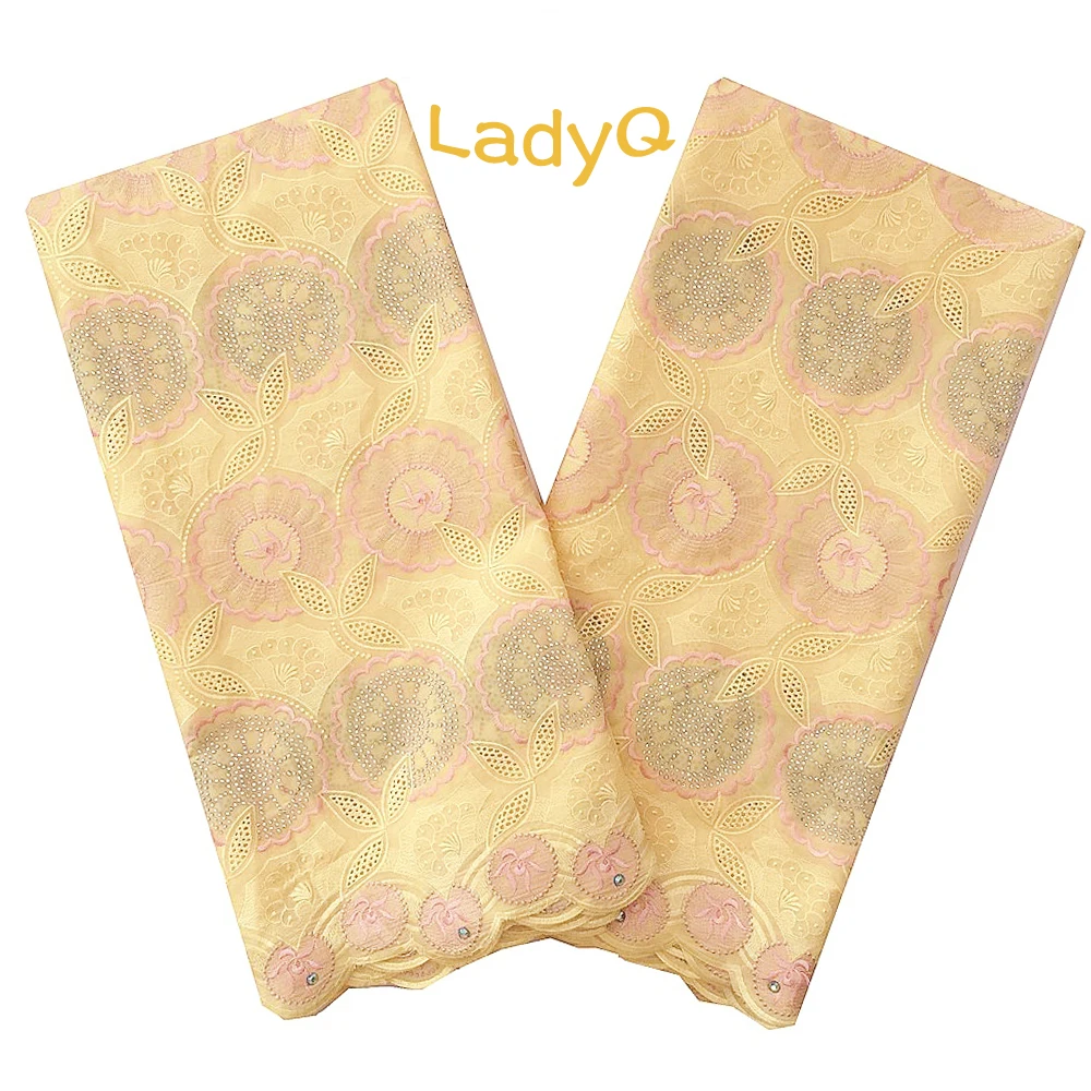 LadyQ фиолетовые сухие кружевные ткани высокое качество хлопок кружевная ткань с