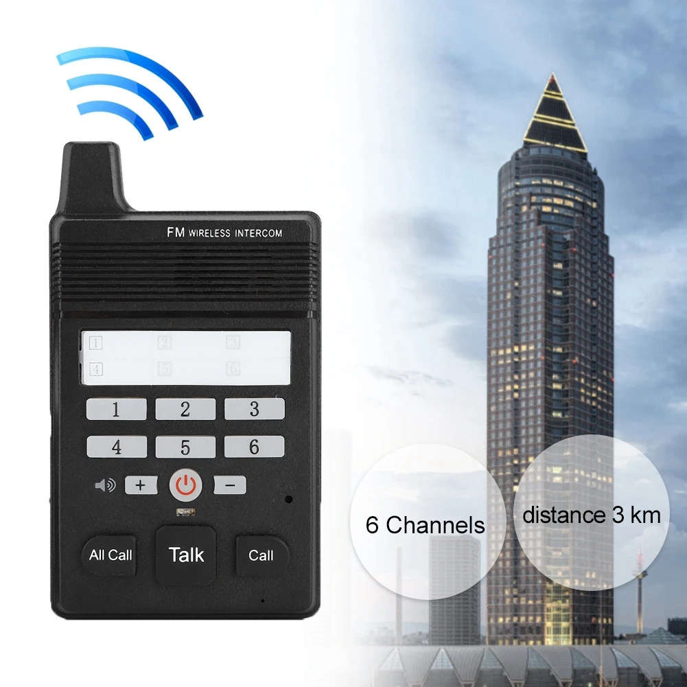 SK12V6 6 канальный беспроводной офисный дом больница рация Интерком двухстороннее