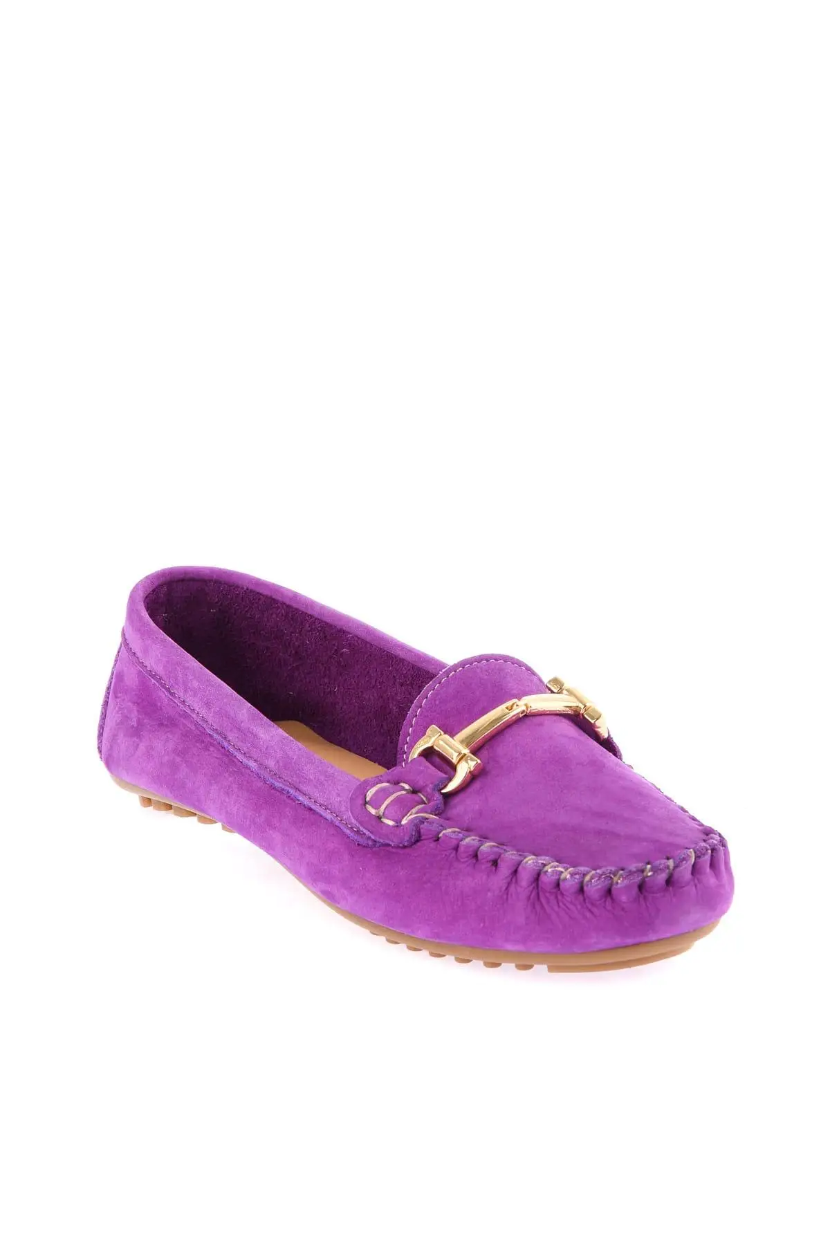 Trendyol Genuine Leather Purple Nubuck Women 'S Loafer Shoes TAKSS19TL0004 | Обувь