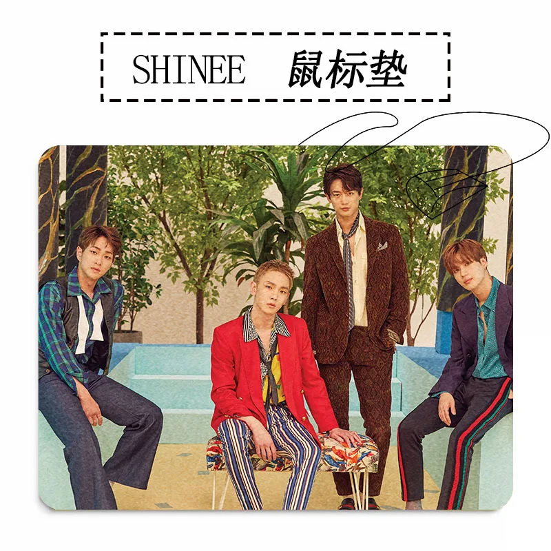 [MYKPOP]SHINEE резиновая мышь прочная настольная коврик для мыши 26x21 см KPOP Fans коллекция