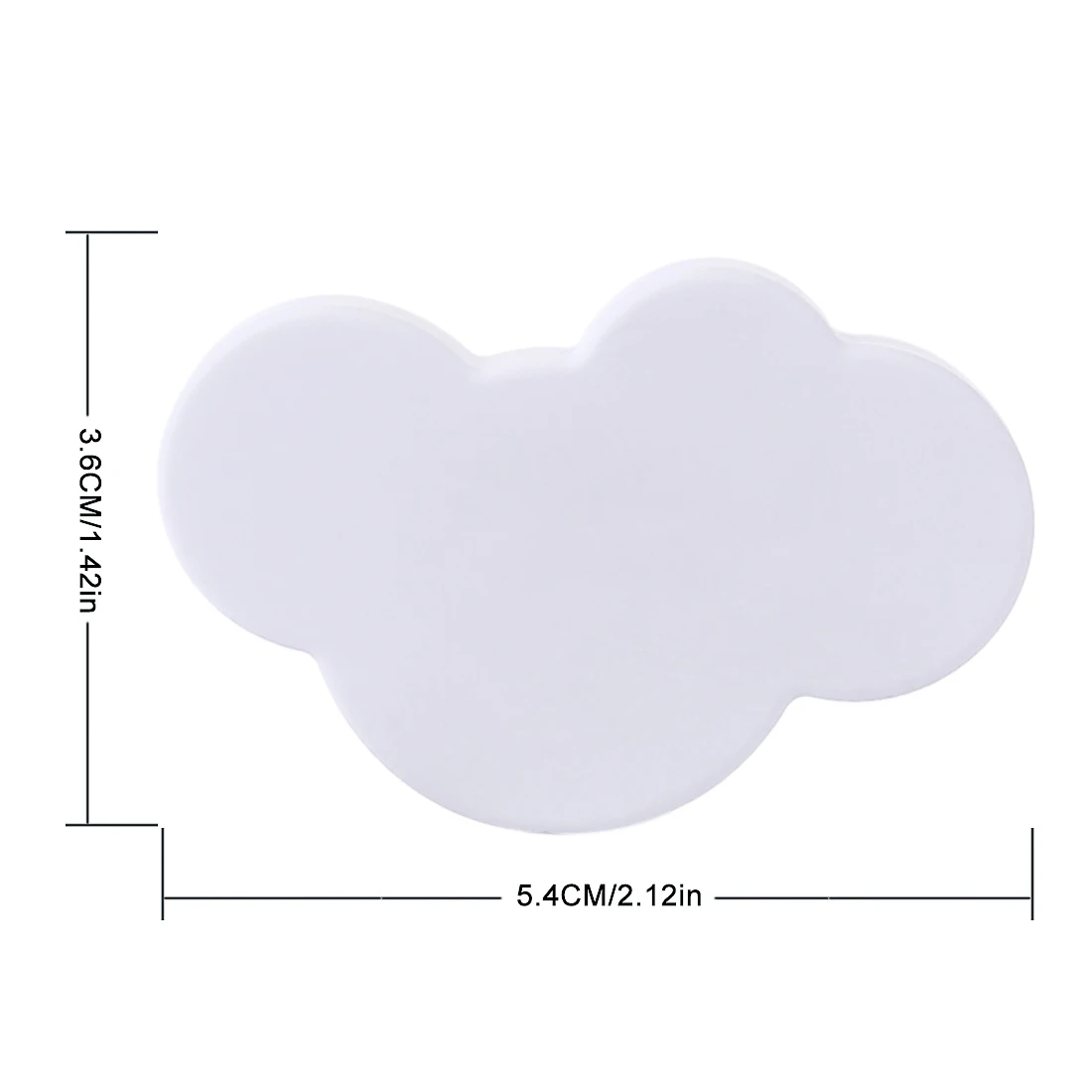 

6pcs/8pcs/10pcs Cloud Door Cabinet Knob PVC Haplopore Drawer Pull Handle Knobs And Handles For Furniture - Small White Clouds