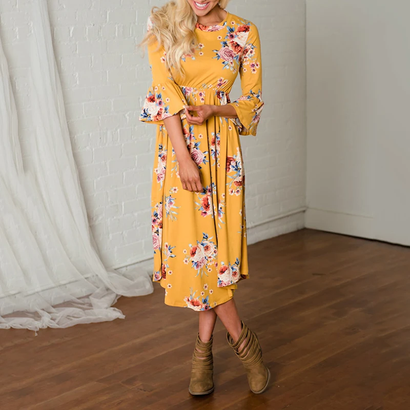 Милое Платье для мамы и дочки одинаковые летние Семейные каникулы