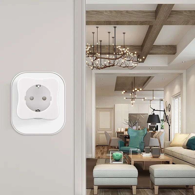 Умная Мини розетка Wi Fi стандарт ЕС поддержка для Google Home Alexa Ifttt голосовое