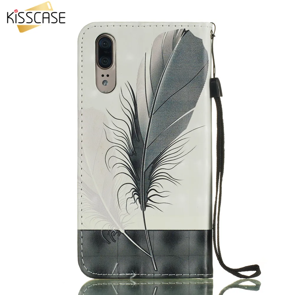 Кожаный чехол KISSCASE для Huawei P20 Lite P10 Plus Mate 20 10 Pro Honor 9 V9 Play Y3 Y5 Y6 2017 Nova 2 2S Магнитный
