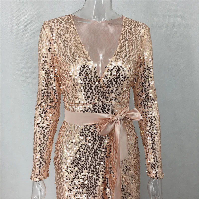 Сексуальное розовое зимнее рождественское с блестками вечерние Vestidos Женские
