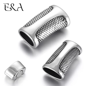 Магнитная застежка из нержавеющей стали, отверстие 12*6 мм для кожаного шнура, браслета, застежки с магнитной застежкой, аксессуары для изготовления ювелирных изделий своими руками