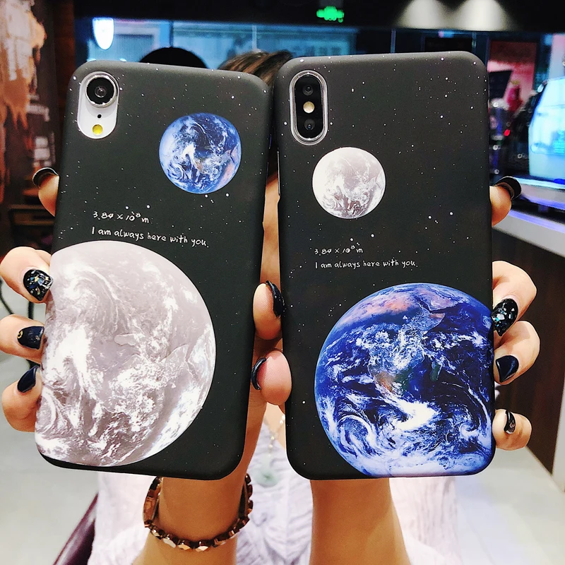Чехол для телефона Moskado Aircraft Moon для iphone 11, 7, 8, 6s Plus, X, звездное небо, звезды, земля, космос, чехол для iphone XS Max X, жесткий чехол из поликарбоната
