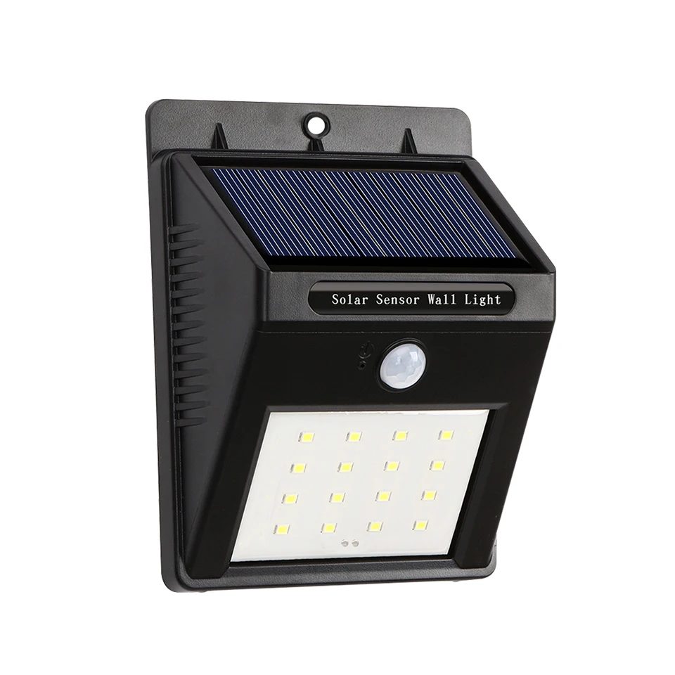 16led наружный солнечный датчик светодиодный настенный светильник движения PIR