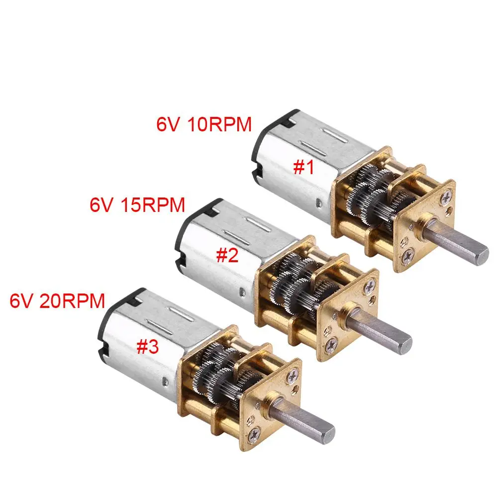 Мотор с редуктором постоянного тока 6 в высокий крутящий момент 1:1000