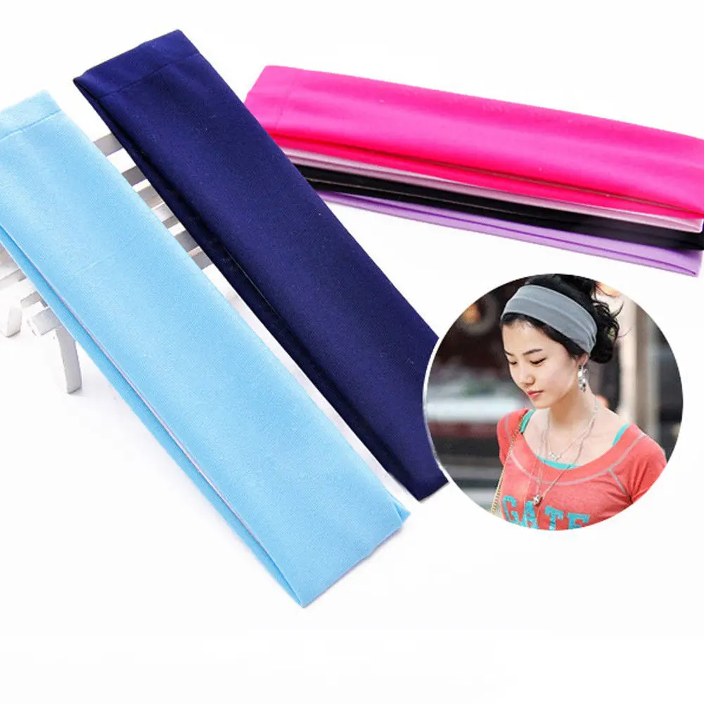 

2018 Newest Women Yoga Headband Girls Sweatbands Sports Headbands Elastic Solid Fitness Dropshipping Fit Item