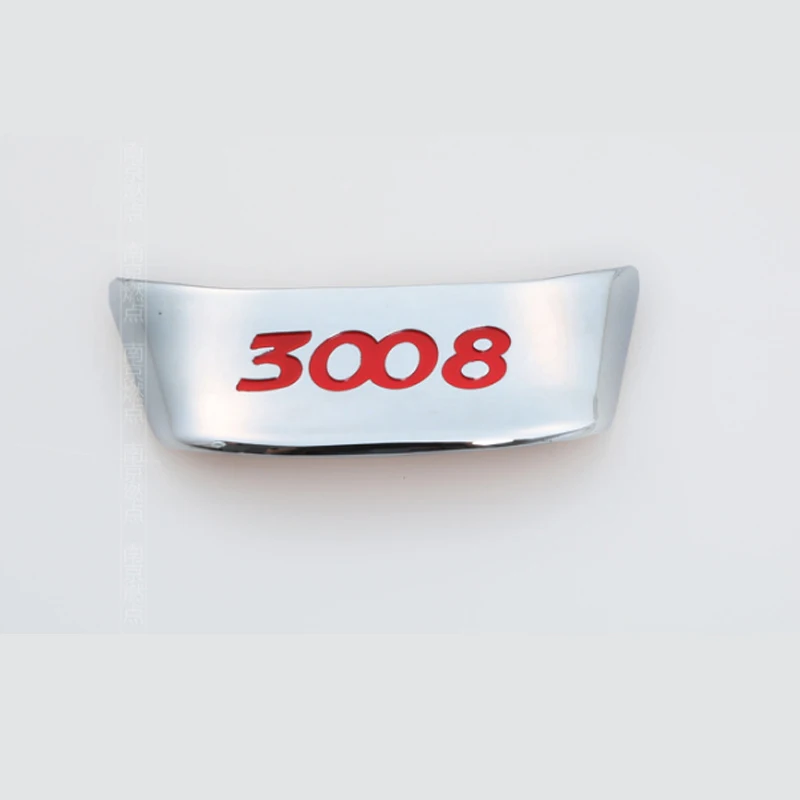 3D 3008 наклейка на рулевое колесо Foal burn хромированная из АБС пластика для Peugeot 2012 2013