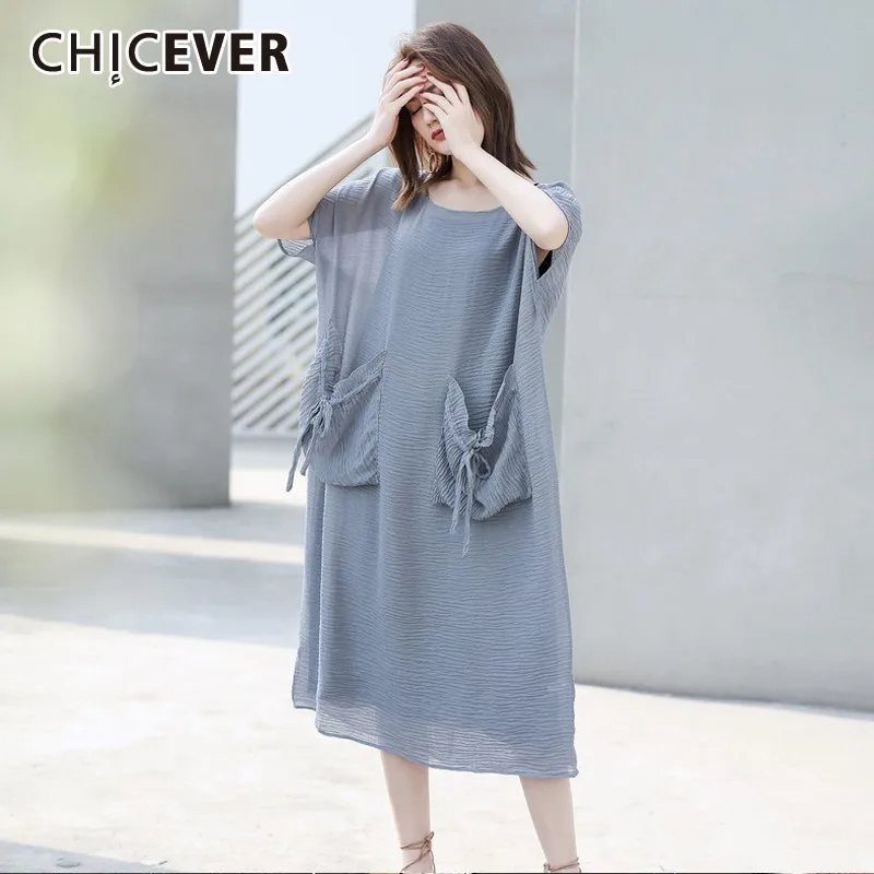 Летнее женское платье в английском стиле CHICEVER свободное ТРАПЕЦИЕВИДНОЕ ПЛАТЬЕ с