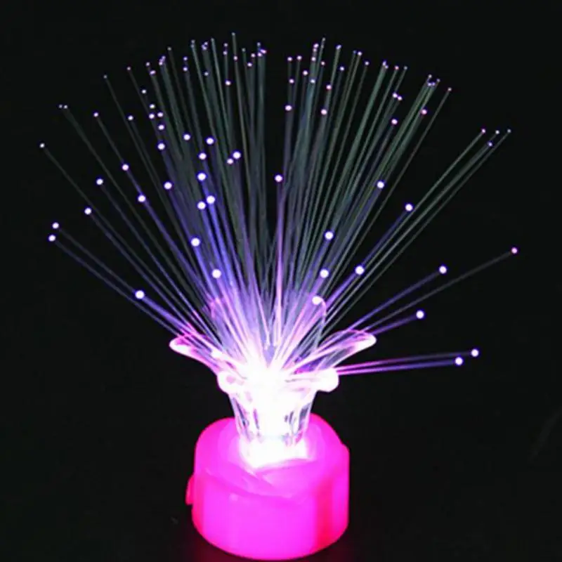 1 PCS Beautiful Romantic Color Changing LED Fiber Optic Night Light Lamp Battery Powered Small Christmas Party Home Decor | Дом и сад