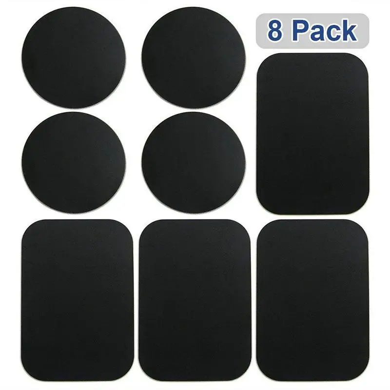 

Group Vertical 8 Pcs Magnetic Metal Plates Sticker for Smart Phones Matte Black Magnetic metals plates r60