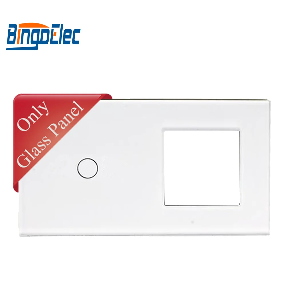

Bingoelec Toughened Glass Panel And Socket Frame,Three Color Panel 86*157mm