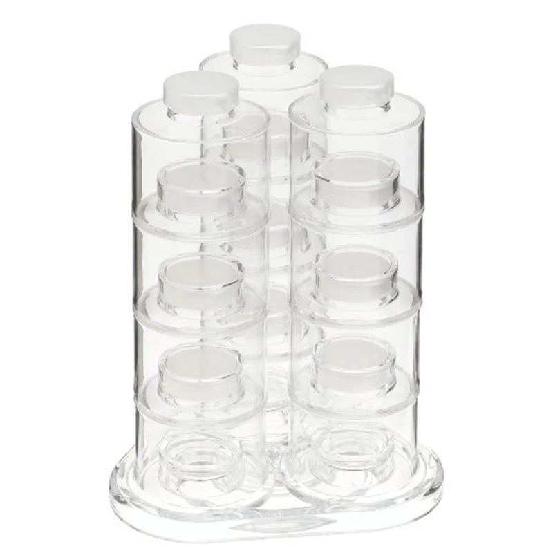 6Pcs/Set Spice Jar Pepper 12 Tower Rotating Design Kitchen Rack Condiment Bottles | Дом и сад