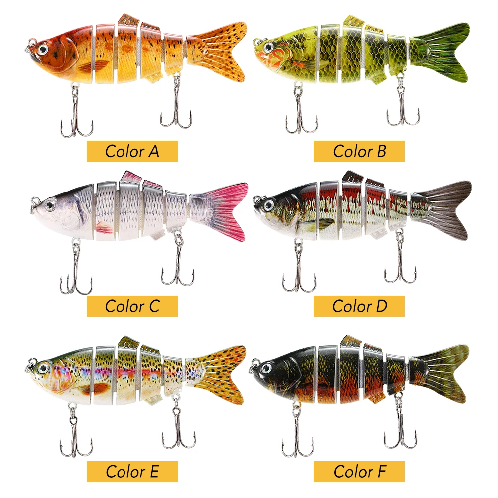 10 см/20 г реалистичные рыболовные приманки 6 Соединенных секций Swimbait Рыболовная