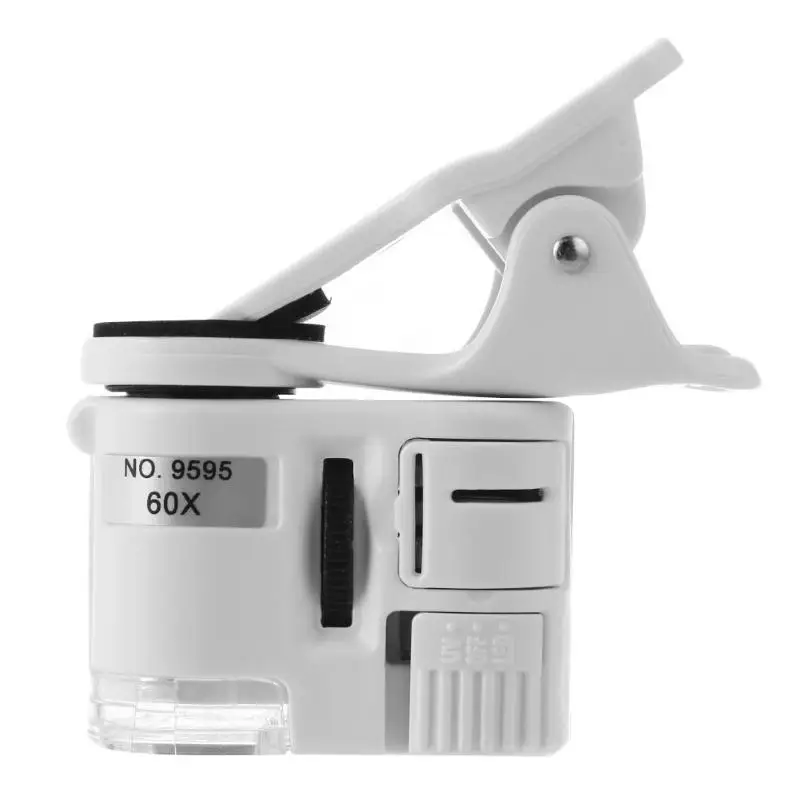 Универсальный 60X мобильный телефон микроскоп Лупа макро объектив оптический зум