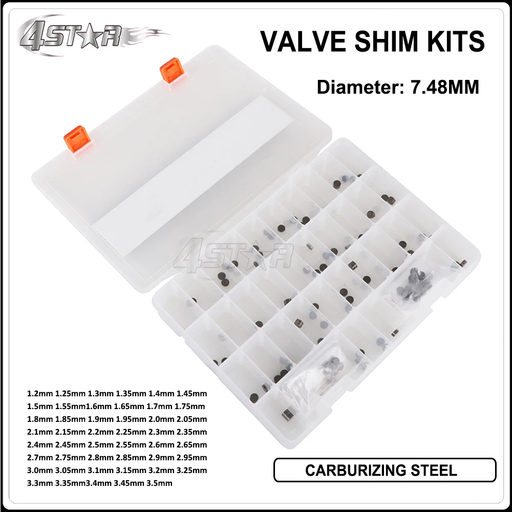 

Motorbike 141Pcs 7.48mm Carburizing Steel Valve Shim Kit For HONDA CB600F CB900F CBR1000RR CBR1100XX CBR600 CBR600RR CBR900RR