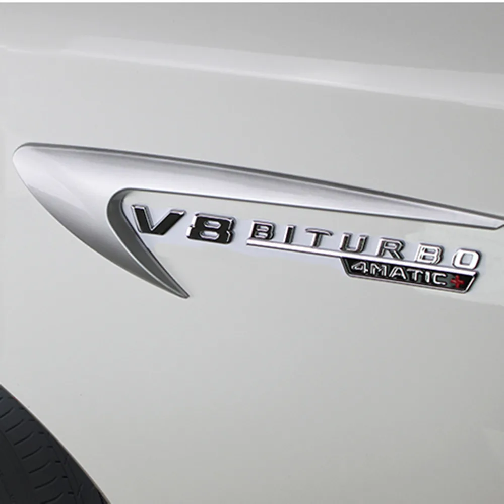 

Car Side Body Vent Fender Trim For Mercedes BENZ E S C Class W213 E400 E300 E43 E63 S63 C63 C43 Emblem Badge Sticker 2017 - 2019