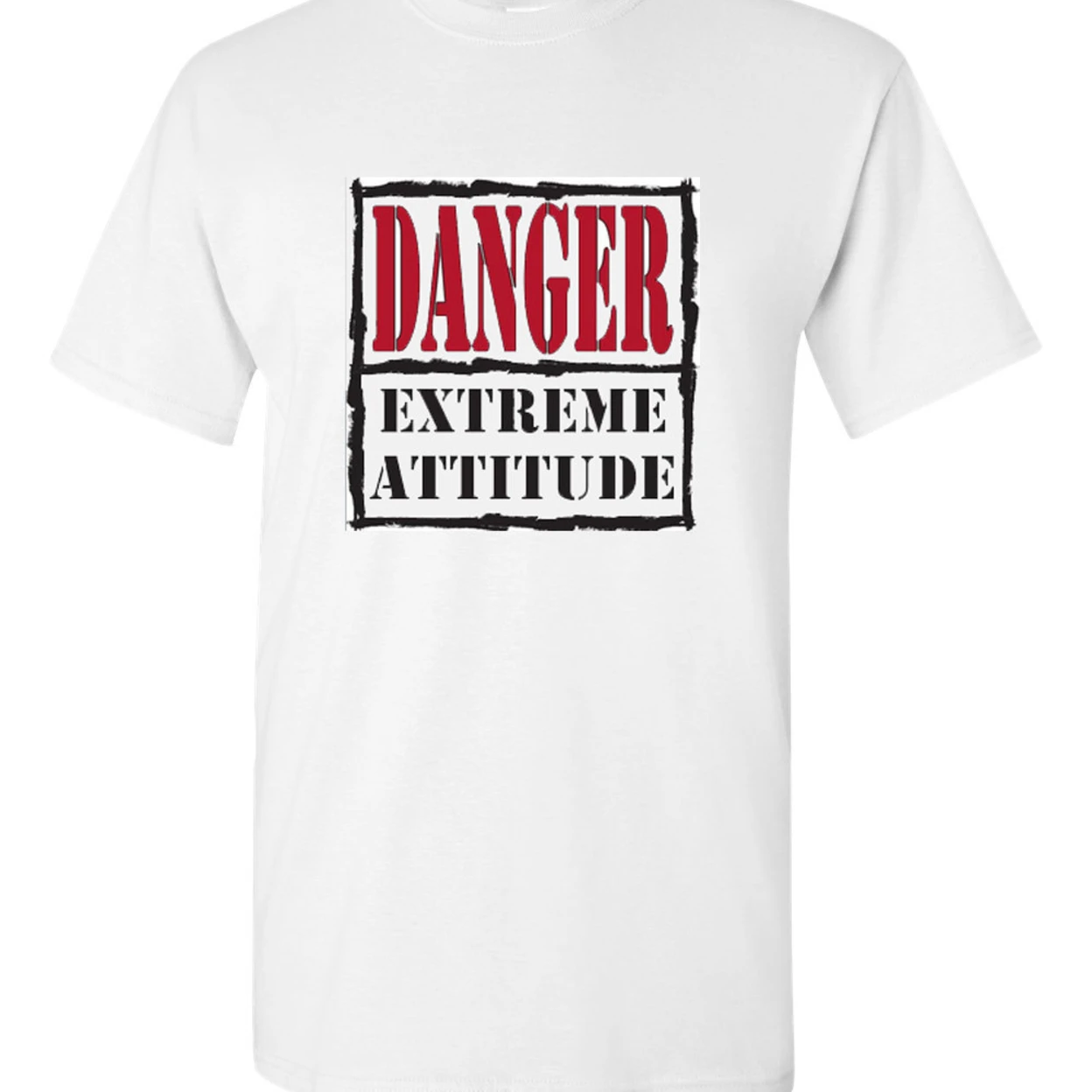 Мужская белая футболка Danger Extreme Attitude tee shirt Inspiration Colorful Work Out Shirt для занятий спортом