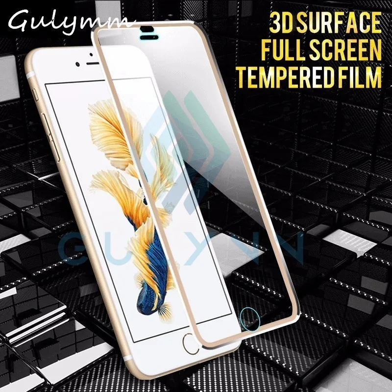 3D закаленное стекло из алюминиевого сплава для iPhone 8 Plus 7 6 6s полноэкранная