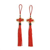 10 pcs polyester chinese knots knotting lucky amulet tassel blessing gifts curtain garment fringe trim pendant decoration 2018