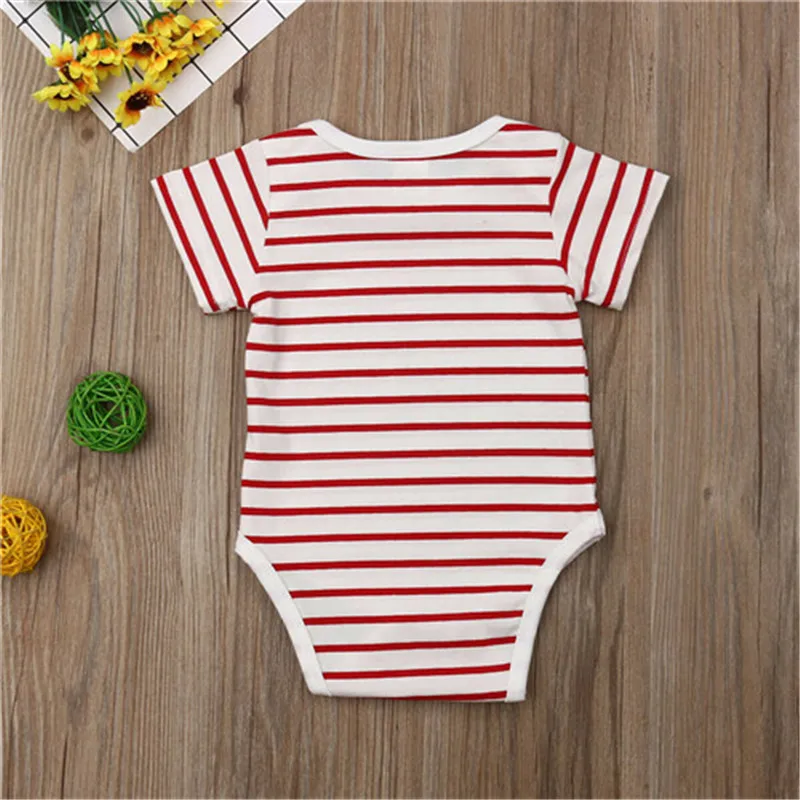 Bayi Bodysuit Kapas Bayi Bayi Anak Gadis Bodysuit Jumpsuit Pakaian Piyama Pakaian O-Leher Lengan Pendek Musim Panas Baru 0-24 M