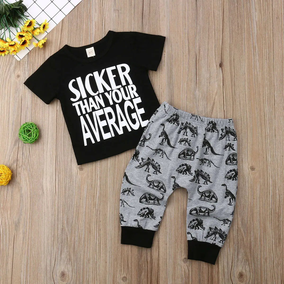 Pudcoco Boy Suit 6M-4Y 2PCS Casual Toddler Kids Short Sleeve T-shirt Tops Pants Outfits Set New |