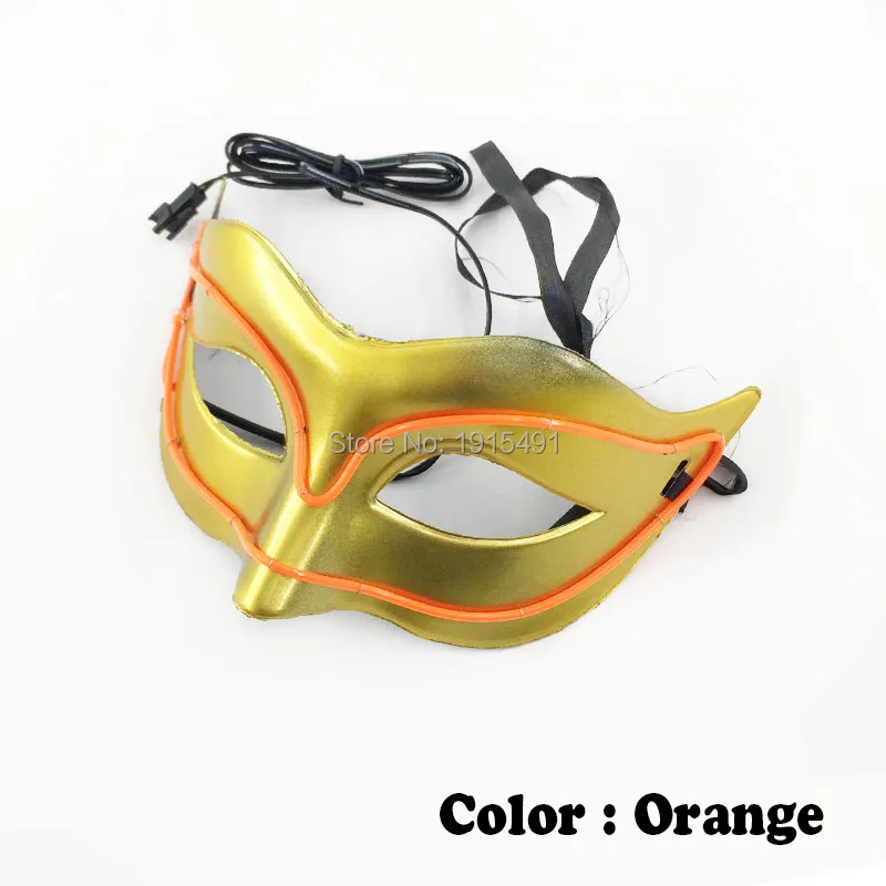 Роскошная Diy популярная светящаяся светодиодная струнная маска Зорро