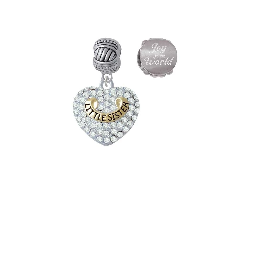 Goldtone маленькая сестра рок на прозрачное Кристальное сердце Радость миру Шарм