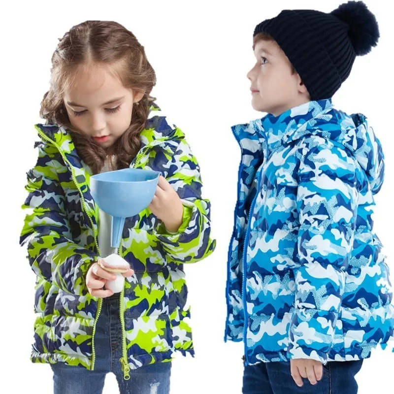 Зимняя ветровка утепленные детские пуховики с капюшоном свободная куртка для