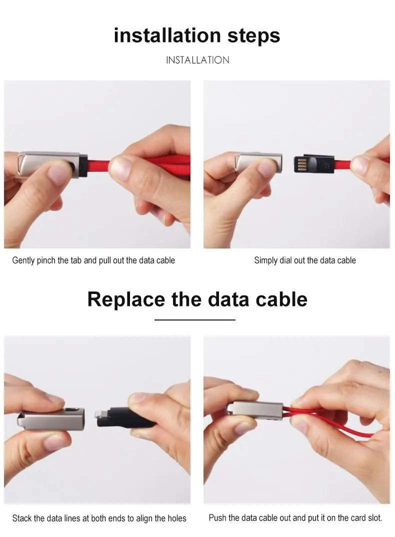 Зарядный кабель Micro USB/Type C Bakeey портативный шнур для синхронизации данных и