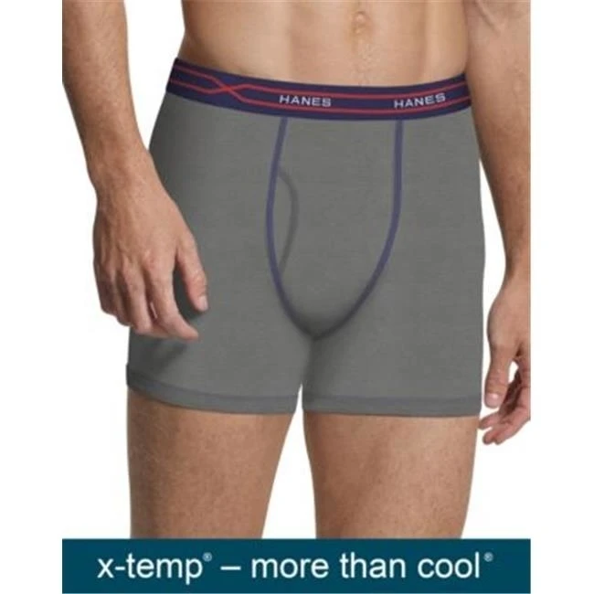 Hanes 00043935796860 мужские представления Прохладный x temp короткие ноги Боксер трусы Ash Pack