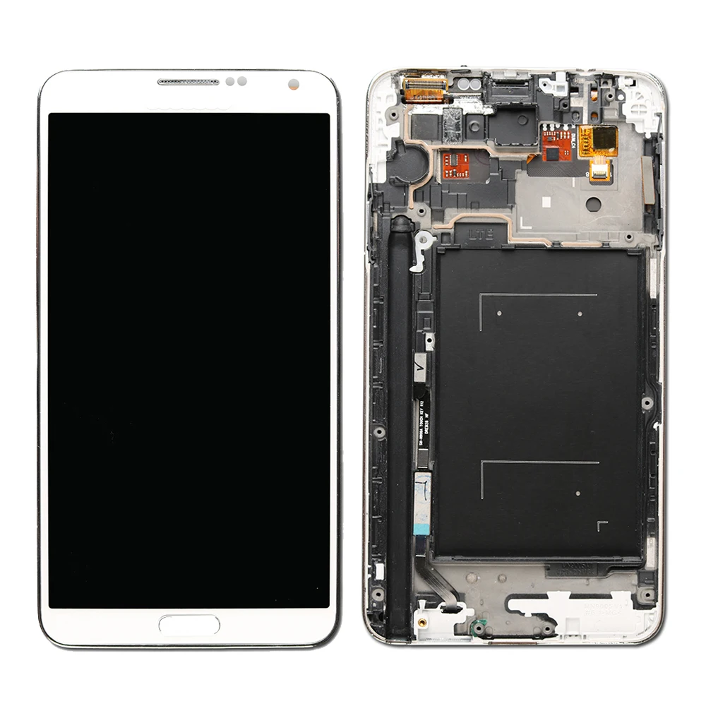 N9005 Display For SAMSUNG Galaxy Note 3 LCD Screen Touch Digitizer with Frame Home Button Flex Cable Free Tools | Мобильные телефоны